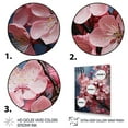 thumbnail image 3 of Designart "Apple Blossom Geometric euphony" Floral Floater Framed Wall Art Living Room, 3 of 7