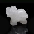 thumbnail image 2 of MATROOY 1.5" Natural Crystal Quartz Elephant Carving Statue Figurine Stone Mineral Art-Clear Quartz, 2 of 2