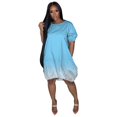 thumbnail image 3 of Women‘S Plus Size Casual Dresses Casual Short Sleeve Mid-Length Gradient Summer, 3 of 6