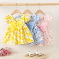 thumbnail image 7 of Zwiiyzr 2025 6M-3Y Newborn Baby Girl Clothes Cotton Dresses Infant Casual Puff Sleeve Sundress Summer Toddler Girl Dress Blue, 7 of 7