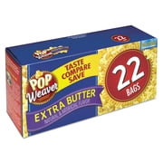 Pop Weaver Microwave Popcorn Extra Butter 2.5 Oz, 22 Ct