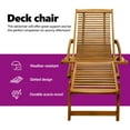thumbnail image 4 of vidaXL Deck Chair with Footrest Solid Acacia Wood, 4 of 9