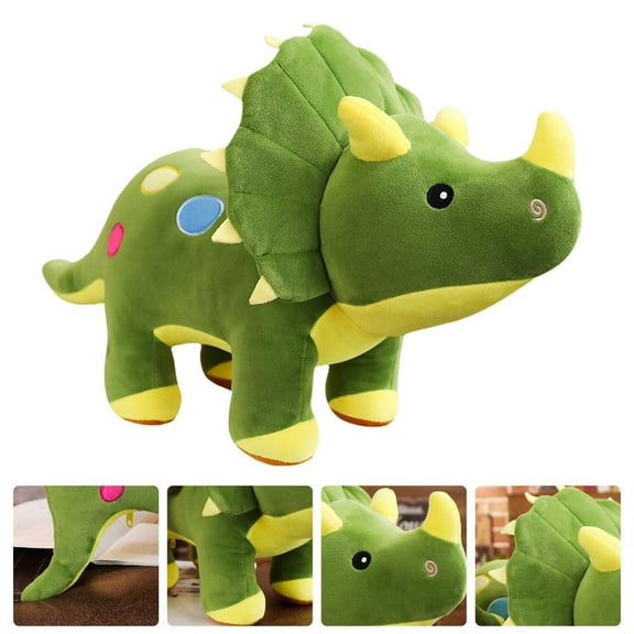 LABSERRON Kids Animal Toys Cartoon Stuffed Triceratops Toy Cotton Plush 1Set