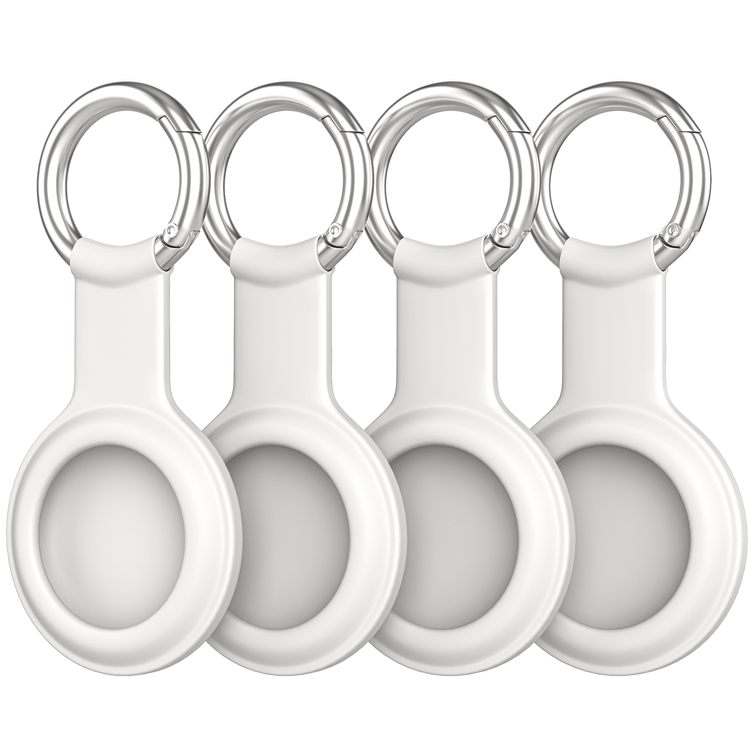 [4 Pack] Keychain for Air Tag Holder, Protective Tracker Case with Loop