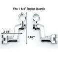 thumbnail image 4 of Krator Chrome 1 1/4" Engine Guard Bowleg Footpeg Clamps Compatible with Harley Davidson Dyna Convertible FXDS CONV 1995-1998, 4 of 5