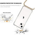 thumbnail image 5 of Crossbody Case for iPhone 13,Shockproof Phone Case for iPhone 13,Clear Soft Slim TPU Anti-Scratch Protective Cover with Neck Cord Lanyard Strap - Beige, 5 of 13
