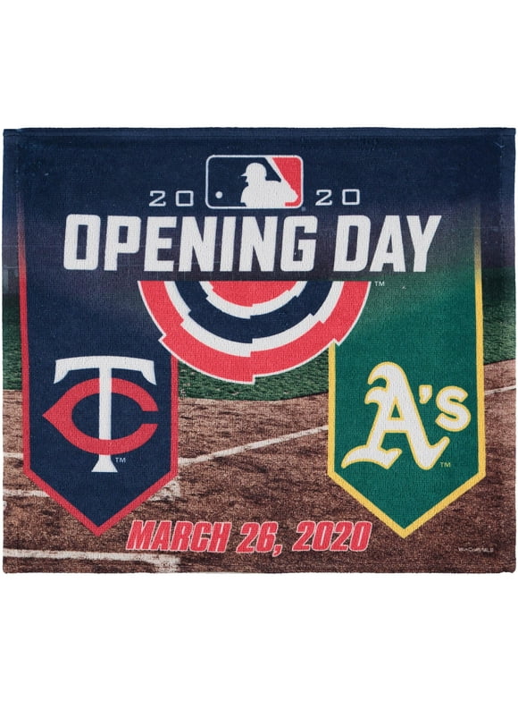 WinCraft Oakland Athletics vs Minnesota Twins 15'' x 18'' 2020 Opening Day Rally Towel