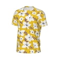 thumbnail image 6 of Wukai Lilies Flowers Print Men's Short-Sleeved Mesh T-Shirt,Quick-Dry Short Sleeve Workout T-Shirt-Large, 6 of 8