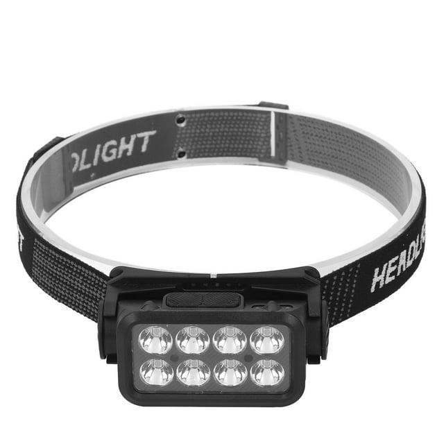 Linterna frontal LED con sensor de movimiento, IPX4, resistente al agua, 5 marchas, giratoria, recargable por USB, para pesca y senderismo.