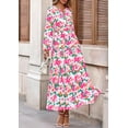 thumbnail image 3 of Vestido PRETTYGARDEN 2025 Boho Floral de Manga Larga Maxi Talla Grande, 3 of 8