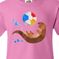 thumbnail image 4 of Inktastic Cute Otter and Beachball Youth T-Shirt, 4 of 5