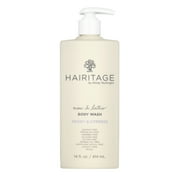 Hairitage Now & Lather Peony & Cypress Scented Body Wash for Women, Men & Kids | Oat Kernel & Gotu Kola Extracts for All Skin Types | Clove Leaf & Magnolia Flower Oils, 14 fl oz.