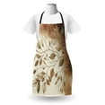thumbnail image 2 of Brown Apron, Leaf Art Autumnal Branches with Watercolor Effect Background in Warm Colors, Unisex Kitchen Bib with Adjustable Neck for Cooking Gardening, Adult Size, Cream Pale Caramel, by Ambesonne, 2 of 3