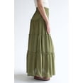 thumbnail image 4 of Ragstock Olive Ruffle Tiered Maxi Skirt, 4 of 4