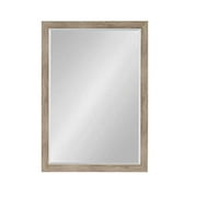 DesignOvation Beatrice Framed Wall Mirror, 27x39, Rustic Brown