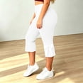 thumbnail image 2 of Ihhxva Women's Plus Size Capri Yoga Pants High Waisted 3/4 Length Stretch Bow Detail Multi-Pockets L-5XL, 2 of 9