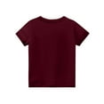 thumbnail image 6 of Lumtrix Girls' Short Sleeve Shirts Kids Crewneck T Shirts Summer Shirts Basic Tees 2-14 Years Wine 130, 6 of 9