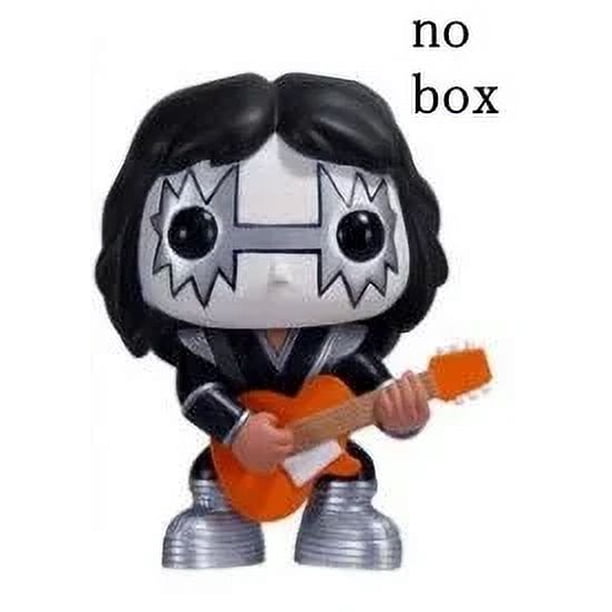 2025 ¡NUEVO! FUNKO POP Rocks KISS #04 The Demon #121 #05 Spaceman #123 #06 Starchild #122 Catman #07 Figura de acción Colección de juguetes