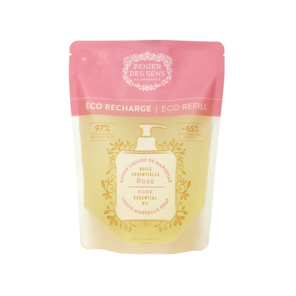 Panier Des Sens Recharge de Savon de Marseille Liquide à la Rose Régénérante 16,9 Onces