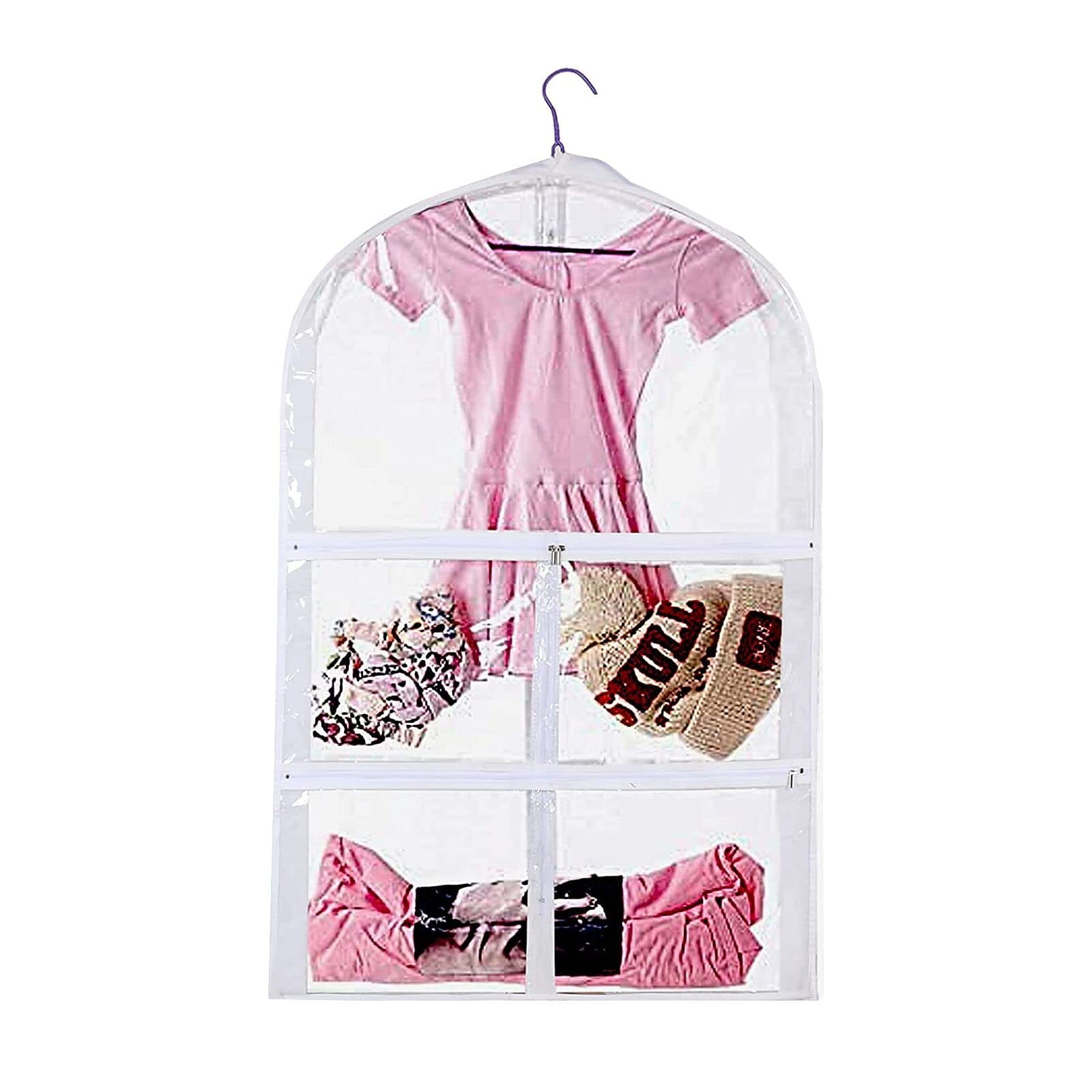 Clear Dance Costume Garment Bag with Pockets for Kids with Durable Diagonal  Zipp | eBay