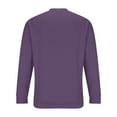 thumbnail image 4 of QATAINLAV Long Sleeve T Shirts for Men Waffle Knitted Henley Shirts Solid Casual Hippie Pullover Button Down Crew Neck Blouse Tops Purple XL Sales for Today, 4 of 8