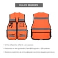 thumbnail image 4 of Chaleco Brigadista 5 Bandas Reflejante Naranja Unitalla KARLEN brigadista, 4 of 4