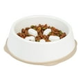 thumbnail image 4 of IRIS 4 Cups Slow Feeder Dog Bowl, Anti-Choking, Anti-Slip, Easy to Clean, Interactive Puzzle Toy, Healthy Digestion, Short snouted, Dogs Cats & Other Pets, BPA, PVC, Phthalate Free, White/Beige, 4 of 4