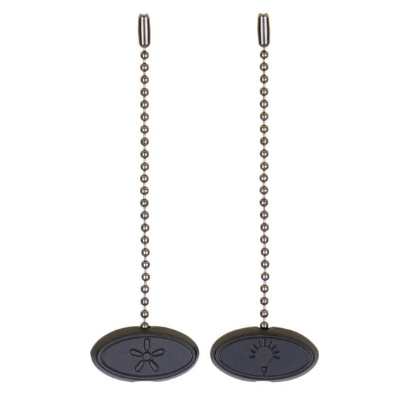 Mainstays 7" Universal Matte Black Metal Ceiling Fan Pull Chains