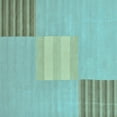 thumbnail image 1 of Ahgly Company Indoor Square Abstract Light Blue Modern Area Rugs, 5' Square, 1 of 4