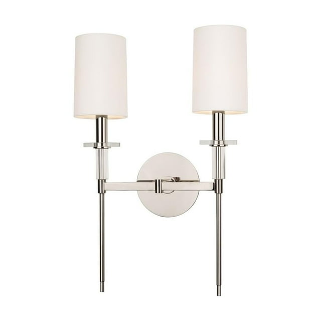 Hudson Valley Lighting Amherst Transitional 2 Light Wall Sconce Polished Nickel