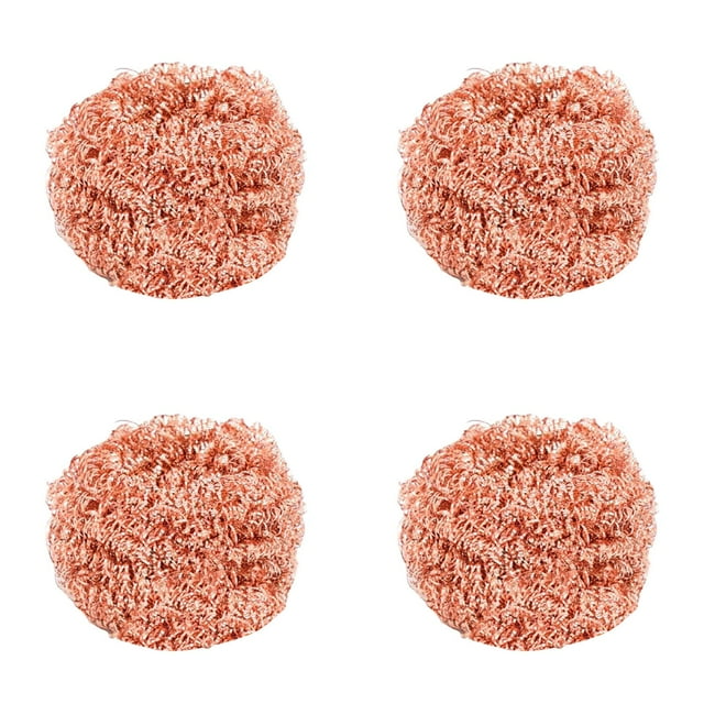 Copper Coated Scrubber Pad Used for Dishes, Pots, Pans, and Ovens Copper Wool Scrubber, Reusable Easy Scouring for Kitchen Cleaning Gently Removed Long Lasting