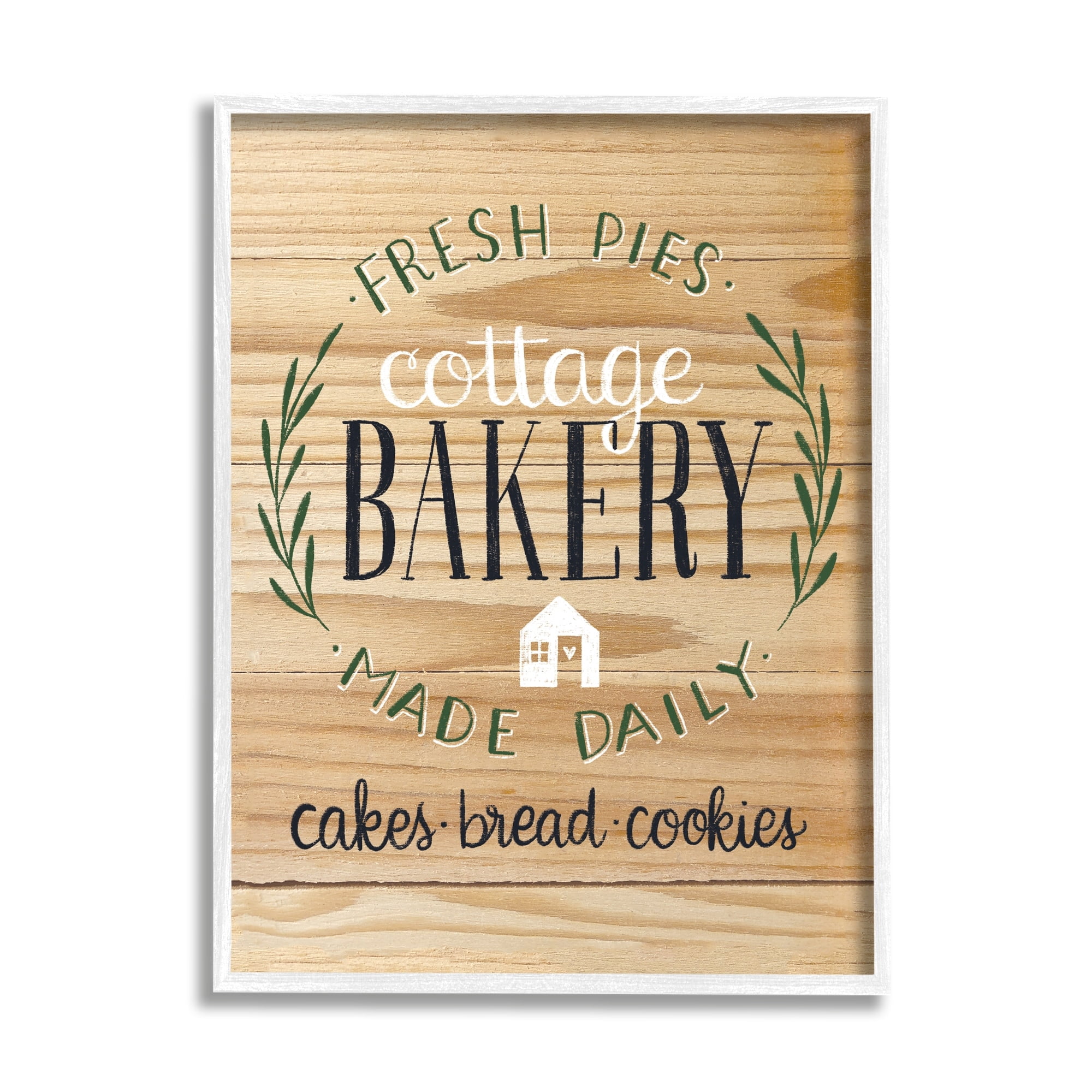 Stupell Industries Fresh Pies Cottage Bakery Rustic Country Kitchen Sign ,24 x 30, Design by Amanda McGee