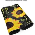 thumbnail image 4 of Stylish Floral Sunflower Printed Mouse Pad, Oversized Game Mouse Pad with Stitched Edge and Non-Slip Rubber Base, Desk Pad, Writing Pad, 4 of 7