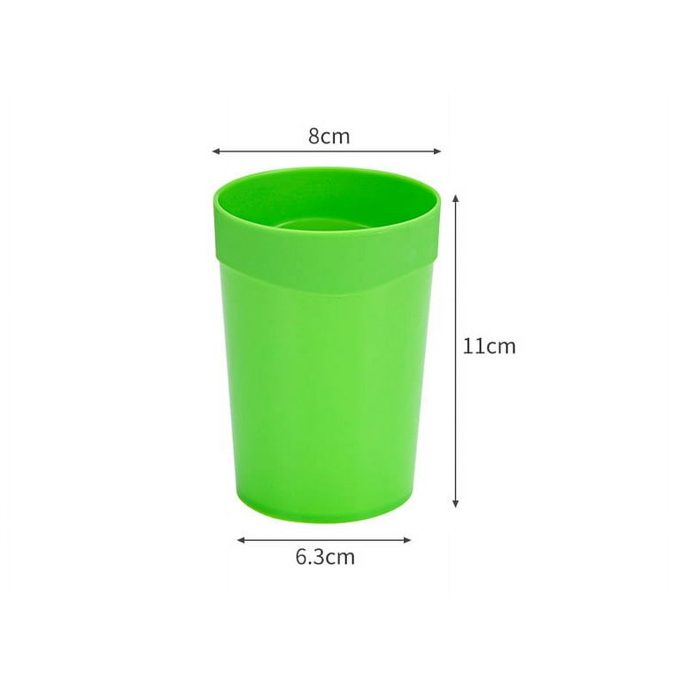 12 Pack Plastic Drinking Cups, 13.7 Oz Small Plastic Cups Plastic Tumblers,  Reusable Unbreakable Rainbow Cups Juice Tumblers, BPA-Free Cups