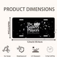 thumbnail image 2 of License Plate, The Gallery Players Logo Decorative Front,Personalized Stainless Steel License Plate Cover For Men Women,12.2" X 6.2", 2 of 7