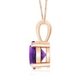 thumbnail image 2 of ANGARA Natural Classic Round 1.7 ct Amethyst Solitaire Pendant in 14K Rose Gold for Women (Size-8mm) | February Birthstone, Birthday, Anniversary, Jewelry Gift for Women | Natural Amethyst Necklace, 2 of 9