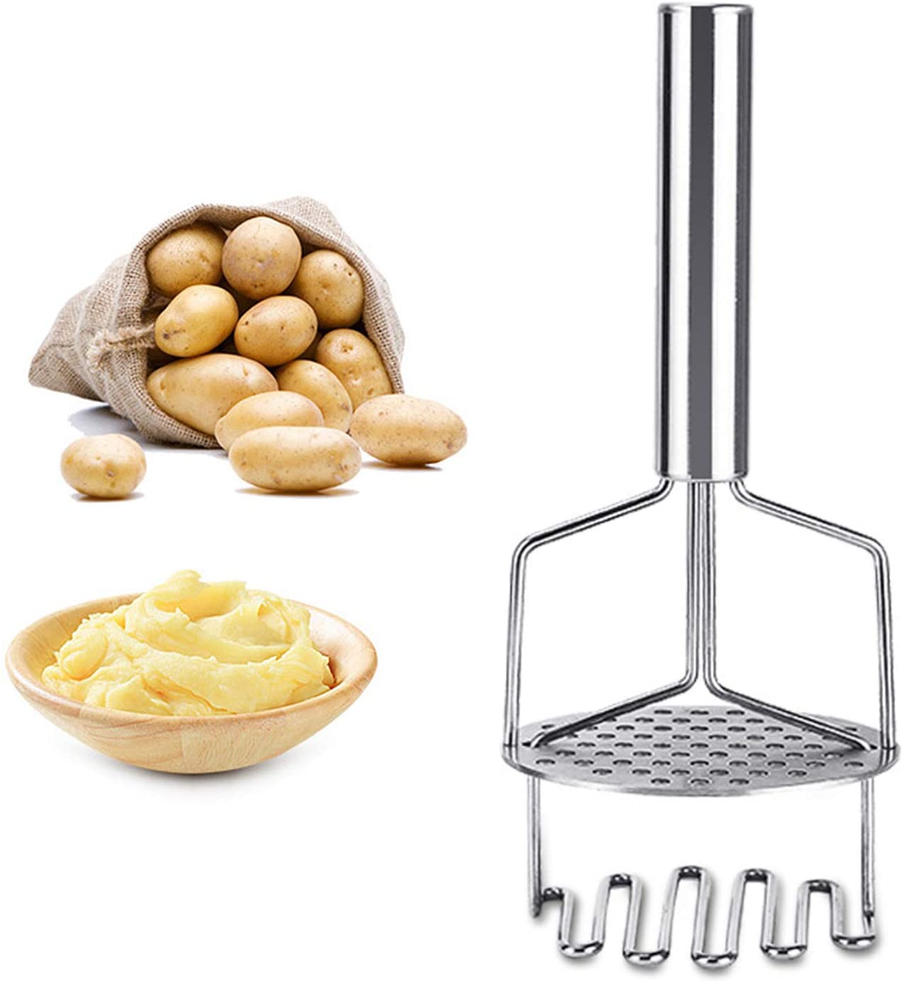 Potato Masher Stainless Steel Premium Masher Hand Tool and Potato