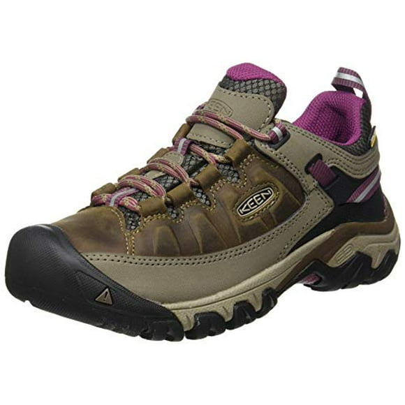 KEEN Women's Targhee 3 Waterproof Hiking Shoe, Weiss/Boysenberry, 8.5 M (Medium) US