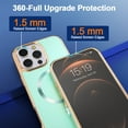 thumbnail image 7 of ELEHOLD Case for iPhone 16 Pro Max, Glossy Magnetic Phone Case, Shockproof Slim Cover,Green, 7 of 7
