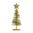 thumbnail image 2 of Adornos de metal, adornos navideños, árbol de Navidad de hierro dorado, luces de metal, estrella superior con purpurina fina, adornos de decoración navideña, decoraciones de Halloween, decoración de o, 2 of 6