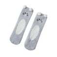 thumbnail image 2 of Dyfzdhu Women Tube Socks Three-Dimensional Cartoon Cute Bear Coral Home Floor Socks Half Sleep Socks, 2 of 4