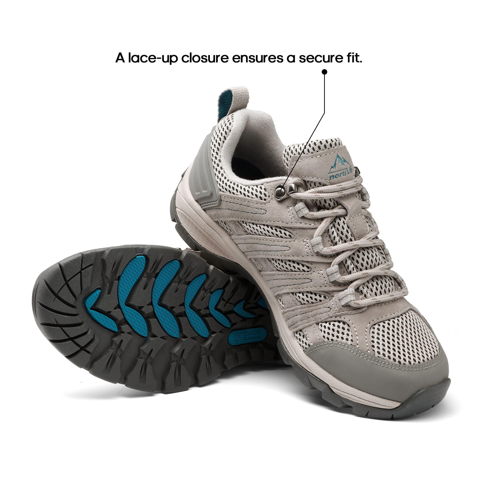 NORTIV 8 Women’s Lightweight Hiking Shoes Breathable Mesh Walking Sneakers for Outdoor Work