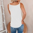 thumbnail image 4 of Summer Saving Wycnly Womens Tank Tops Casual Loose Fit Going out Zipper Metal Strap Vest Shirts Summer Trendy Solid V-Neck Sleeveless Shirts Blouse White XL, 4 of 6
