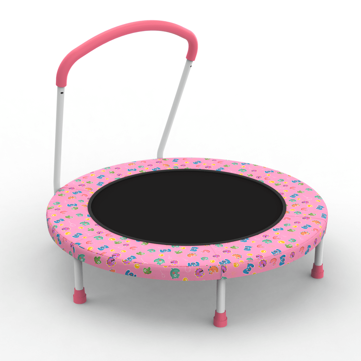 36inch Mini Trampoline for Kids Ages 1-6 Indoor Outdoor Trampoline with Handle Fun for Kids