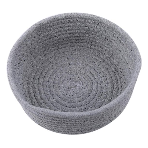 Cuerda de algodón simple de arte, cesta de almacenamiento de artículos varios de escritorio para el organizador creativo de postres de frutas, bandeja artesanal de 11 Feliz Sencillez