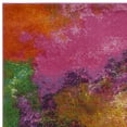thumbnail image 5 of SAFAVIEH Watercolor Allison Abstract Colorful Runner Rug, Orange/Green, 2'3" x 8', 5 of 7