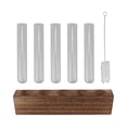 thumbnail image 1 of Glass Plant Propagation Station, Plant Propagation Tubes, Desktop Terrarium with Wooden Stand, Mini Test Tube, Home Decor, 5 Tubes, 1 of 4