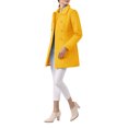thumbnail image 6 of INSPIRE CHIC Women's Peter Pan Collar Double Breasted Winter Long Trench Pea Coat XS Mustard Yellow, 6 of 8