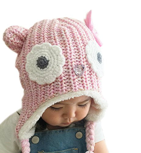 Pink Owl Winter Hat