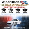 thumbnail image 2 of 2010 Maserati GranTurismo Beam Wiper Blades Wipers w/1yr Warranty (Set of 2) (WiperBladesUSA), 2 of 5